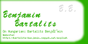 benjamin bartalits business card